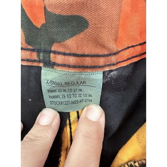 Rothco BDU Pants Mens XSmall Orange Black Camo Combat Woodland Military Gorpcore - Picture 5 of 11